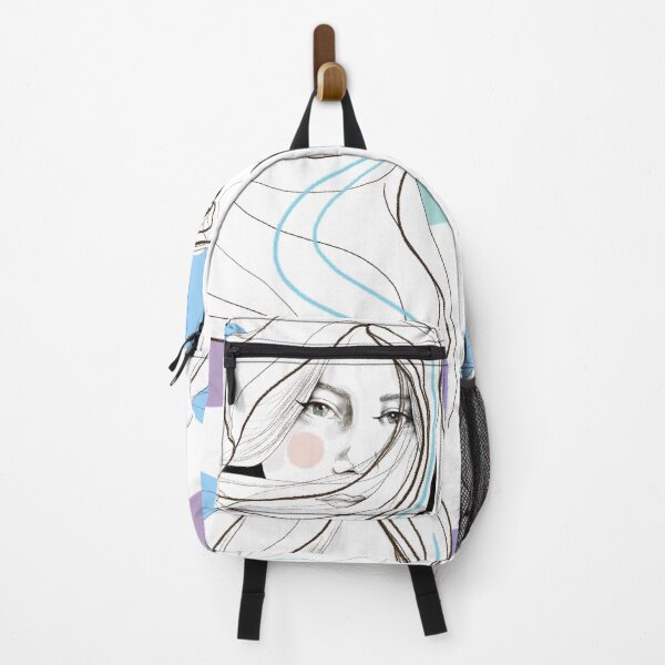 Item preview, Anna surfer girl illustration blue designed and sold by Susanne Margarete Lutz.