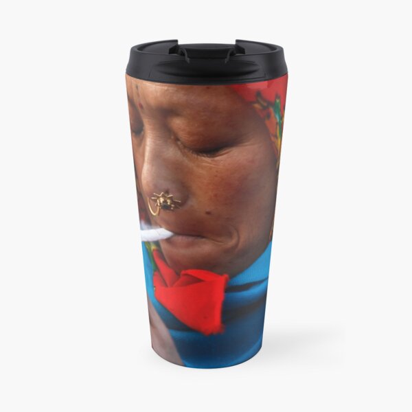 a woman lits Travel Mug