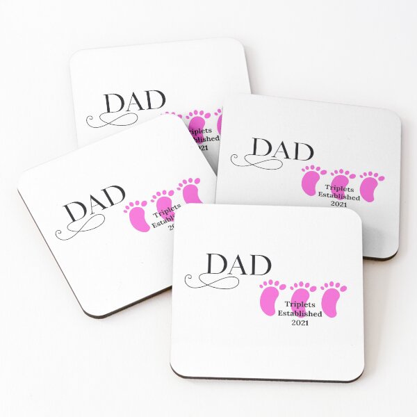 Item preview, Dad - Triplets Girls Established 2021 designed and sold by dobbysgifts.