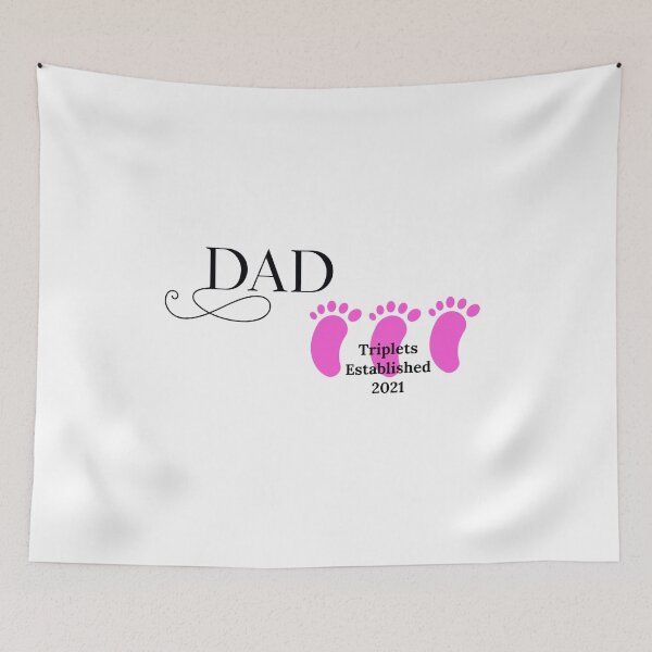Item preview, Dad - Triplets Girls Established 2021 designed and sold by dobbysgifts.
