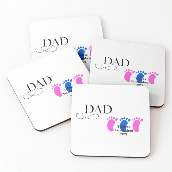 Item preview, Dad - Triplets Girl/Boy/Girl Established 2021 designed and sold by dobbysgifts.