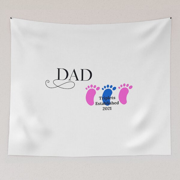 Item preview, Dad - Triplets Girl/Boy/Girl Established 2021 designed and sold by dobbysgifts.