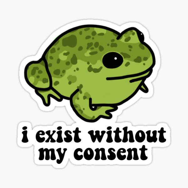 Pain' Frog Sticker, Frog Gifts