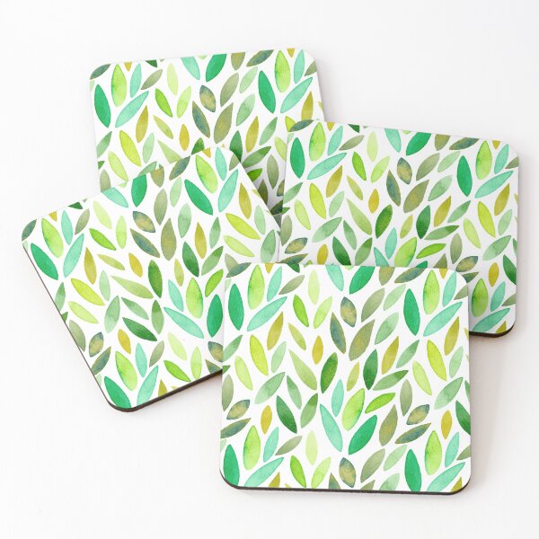 Item preview, Watercolour Leaves Pattern | Greens designed and sold by RebeccaFlaherty.
