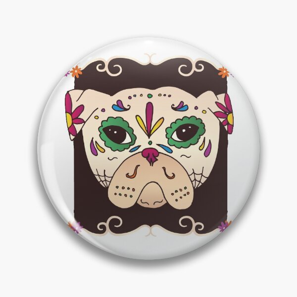 Item preview, Sugar Skull Pug Face designed and sold by Hoiho Adventure Shirts.
