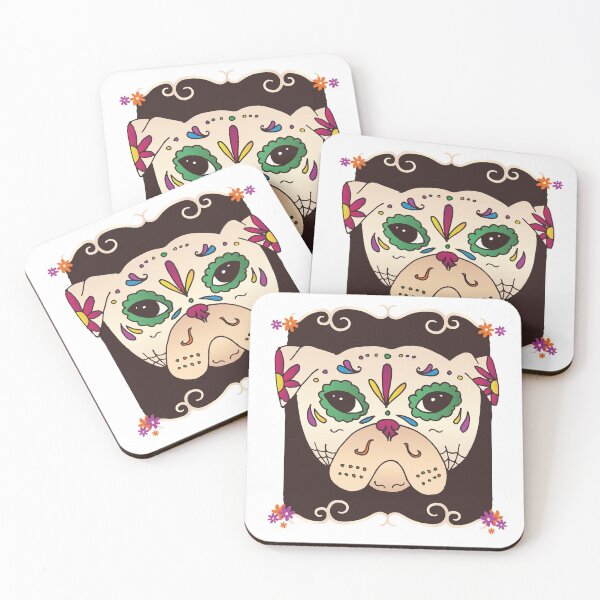 Item preview, Sugar Skull Pug Face designed and sold by Hoiho Adventure Shirts.