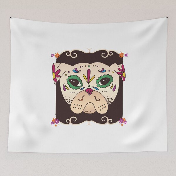 Item preview, Sugar Skull Pug Face designed and sold by Hoiho Adventure Shirts.
