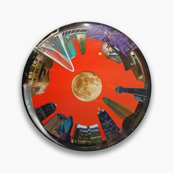 Item preview, Dallas Fort Worth Circular Skyline - Circular Cityscape Highlights of Dallas and Fort Worth Texas designed and sold by Warren Paul Harris.