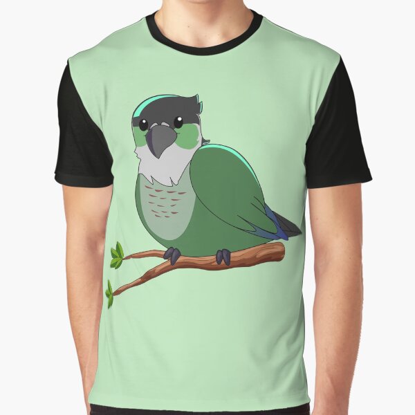 Jaiden animations green cute bird on a leaf, parrot watching you funny   Sticker for Sale by SGS