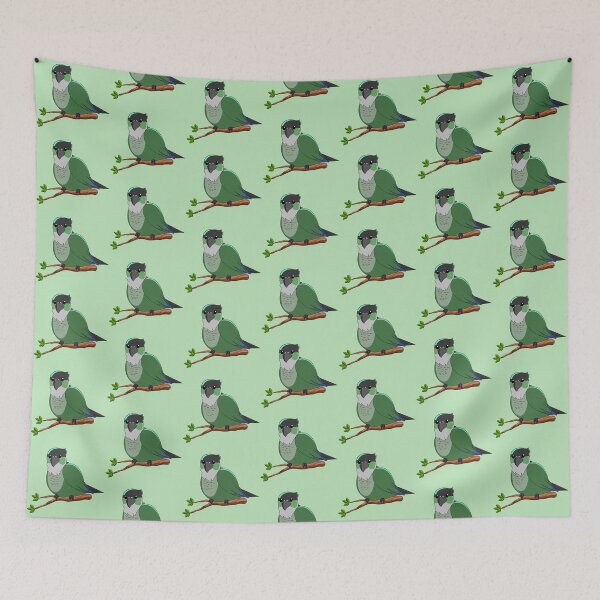 Item preview, Jaiden animations green cute bird on a leaf, parrot watching you funny  designed and sold by SGS-.
