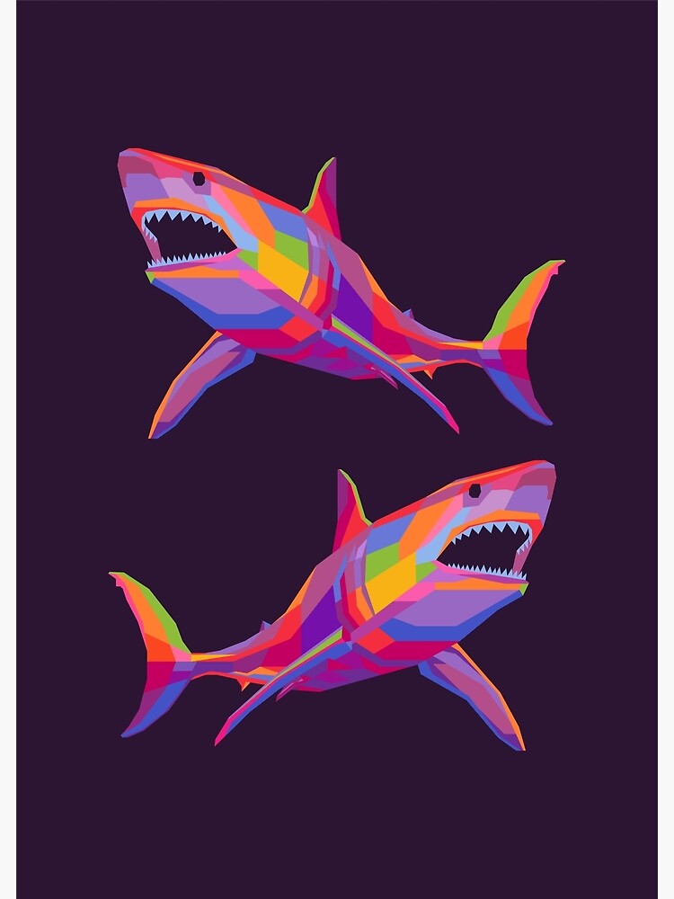 Colorful Shark Pop Art | Photographic Print