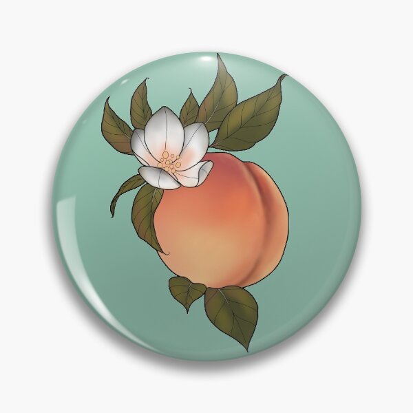 Item preview, Botanical peach and blossom designed and sold by Bekka Luna.