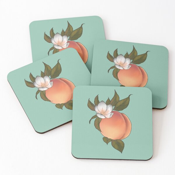 Item preview, Botanical peach and blossom designed and sold by Bekka Luna.