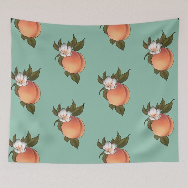 Item preview, Botanical peach and blossom designed and sold by Bekka Luna.
