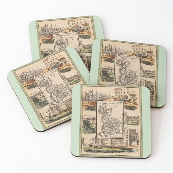 Item preview, Antique map of Lancashire Railway lines  designed and sold by MiloHarris.