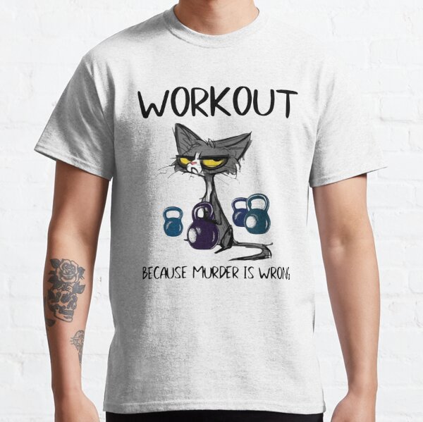 Kitten My Swole On Funny Fitness Cat Pun T-Shirt by Jacob Zelazny