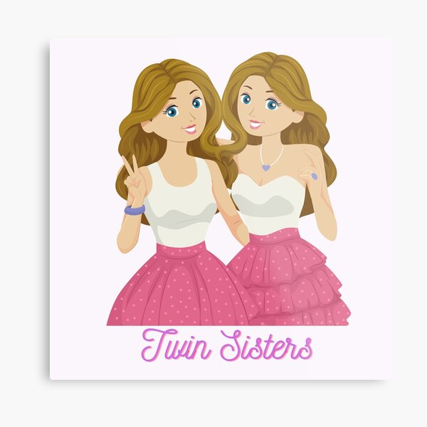 Lámina metálica «lindo regalo para hermanas gemelas» de Lamkass | Redbubble