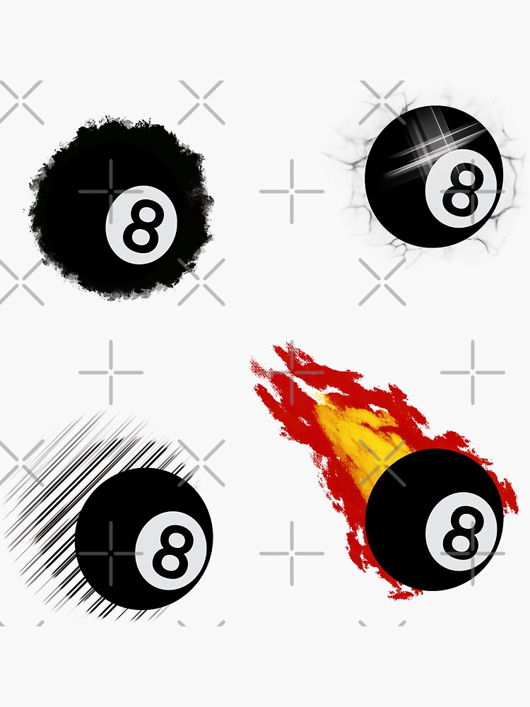 Realistic 8 Ball Pool Billiards Eight Ball Sticker for Sale by cinemapool