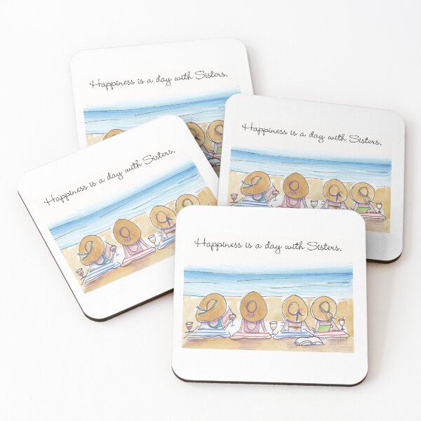 Item preview, Happiness is a day with sisters - Beach Art designed and sold by lulabelldesigns.