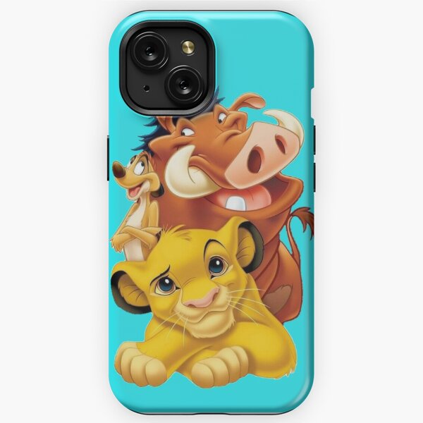 Funda para iPhone 13 Oficial de Disney Simba y Nala Silueta - El Rey León