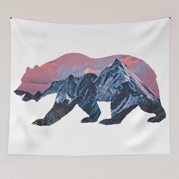 Item preview, Bear with Mountains in the Dusk designed and sold by Snilfen.
