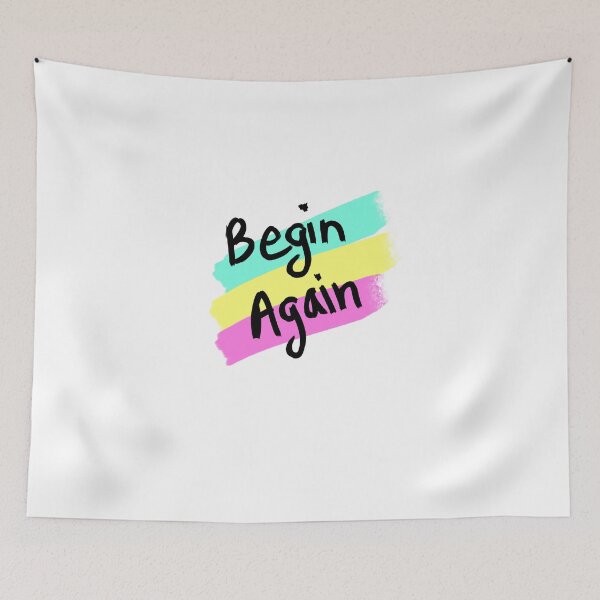 Item preview, Begin again simple graphics print designed and sold by Peace-of-mind.