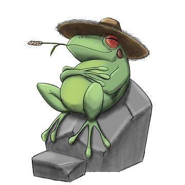 Straw Hat Frog Poster for Sale by thicker than a sticker