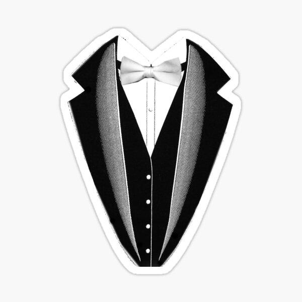 Tuxedo Suit Stickers Redbubble - white suit tuxedo tux roblox