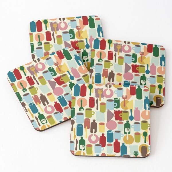 Item preview, "Lunch Break!" Pop Art Modern Coffee Tea Snack Kitchen Cafe Graphic Designer Print designed and sold by victoriabdesign.