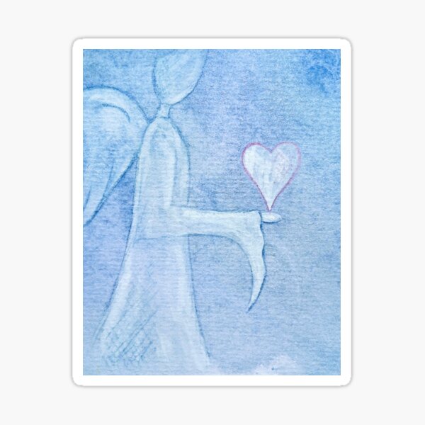 An Angels Love at Angel Wings Art Sticker