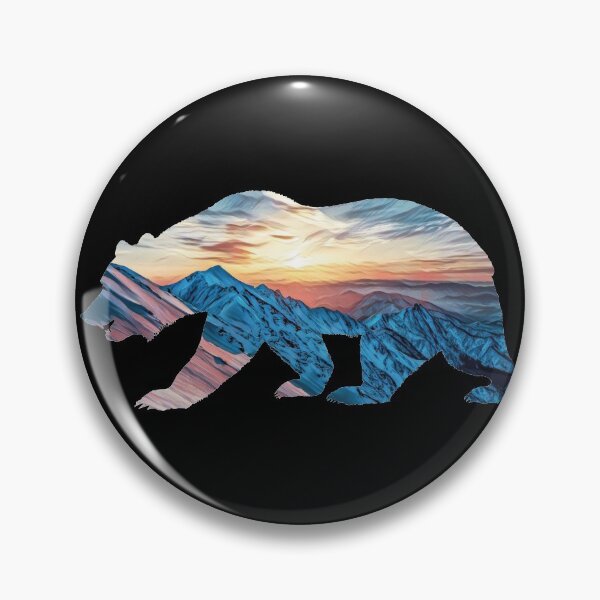 Item preview, Bear with Mountains in the Sunset designed and sold by Snilfen.
