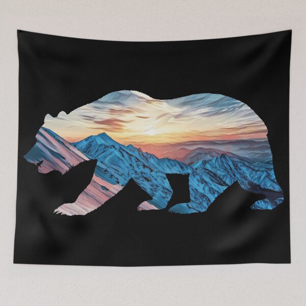 Item preview, Bear with Mountains in the Sunset designed and sold by Snilfen.