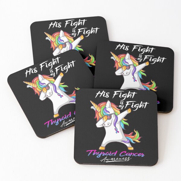Item preview, Unicorn His Fight Is My Fight Thyroid Cancer Awareness designed and sold by rechardtee.