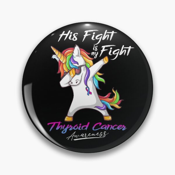 Item preview, Unicorn His Fight Is My Fight Thyroid Cancer Awareness designed and sold by rechardtee.