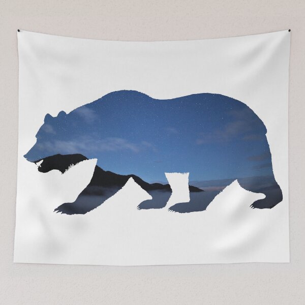 Item preview, Bear with Ocean and Sky in the Night designed and sold by Snilfen.