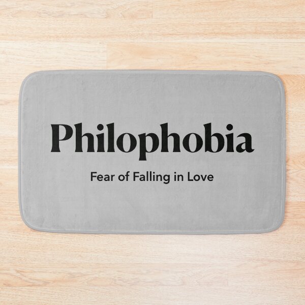 Item preview, Philophobia - The Fear of Falling in Love - Black on White Design designed and sold by nabeArtist.