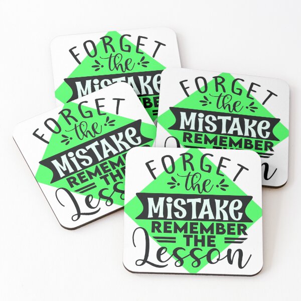 Item preview, Forget the Mistake Remember the Lesson - Bright Green designed and sold by Douglas  Walker.