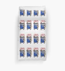 calvin and hobbes police box Duvet Cover