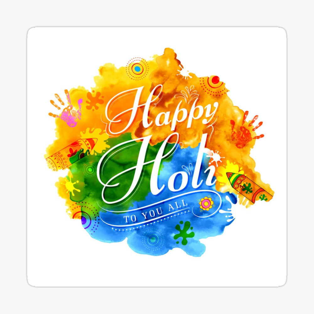 Copy of illustration of abstract colorful Happy Holi background card design  for color festival of India celebration greetings