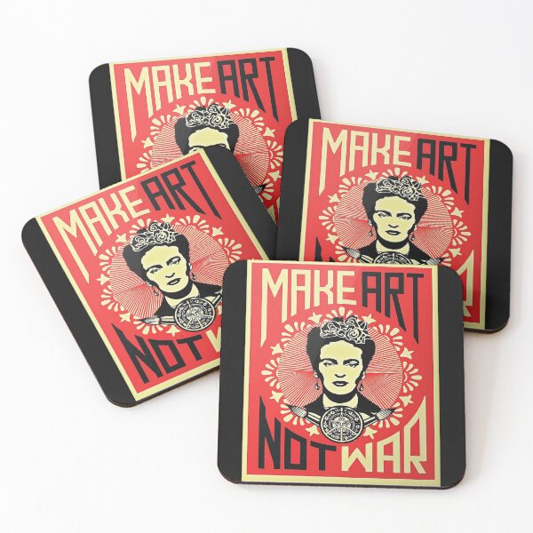 Item preview, Frida Kahlo Make Art Not War Poster designed and sold by HonorataCzerwin.