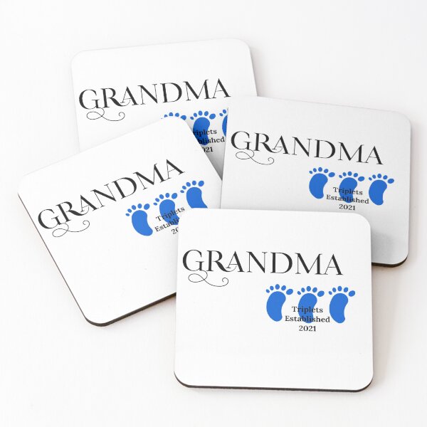 Item preview, Grandma - Triplets Boys Established 2021 designed and sold by dobbysgifts.