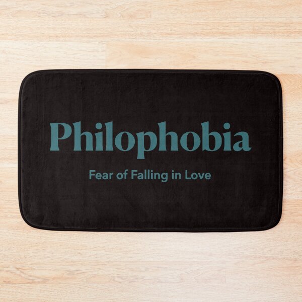 Item preview, Philophobia - The Fear of Falling in Love - Teal Blue Design designed and sold by nabeArtist.