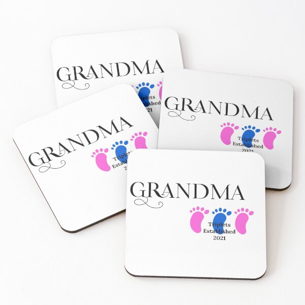 Item preview, Grandma - Triplets Girl/Boy/Girl Established 2021 designed and sold by dobbysgifts.