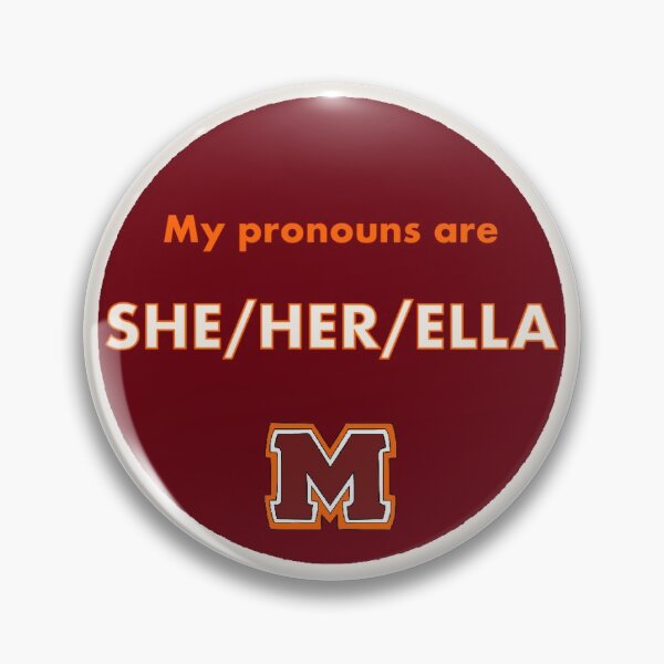 Item preview, Pronoun pin she/her/ella  designed and sold by reaganmondayy.