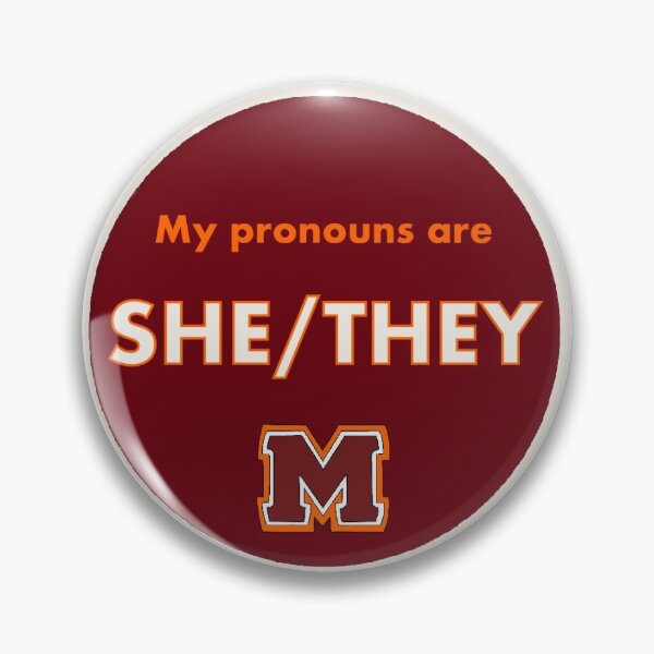 Item preview, Pronoun pin MC designed and sold by reaganmondayy.