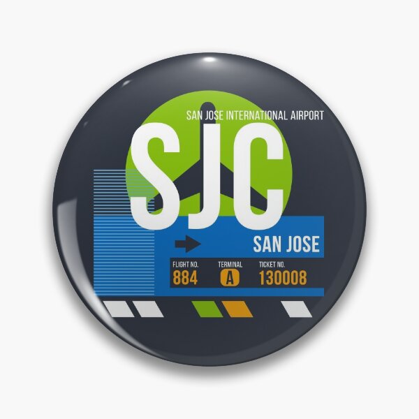Item preview, San Jose, California (SJC) Airport Code Baggage Tag designed and sold by SLAG-Creative.