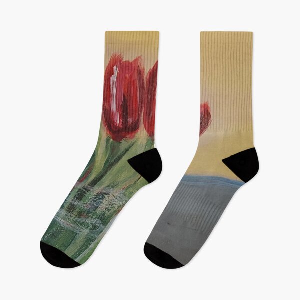 Item preview, Red Tulips in Vase designed and sold by PerivoliTees.