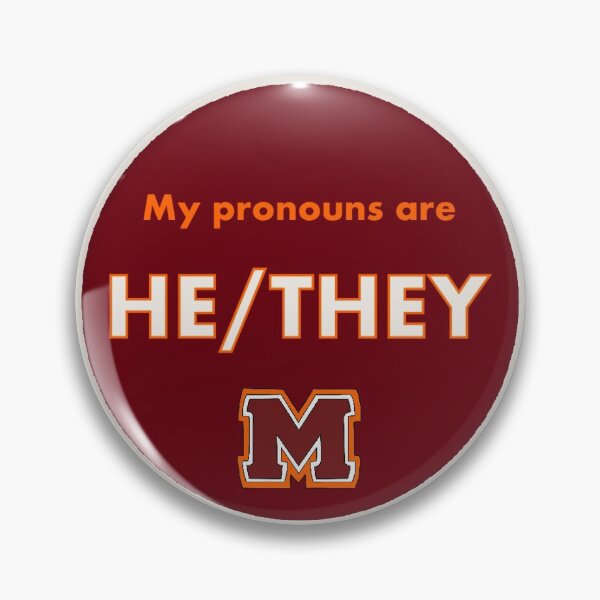Item preview, Pronoun pin MC designed and sold by reaganmondayy.