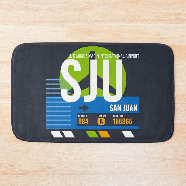 Item preview, San Juan, Puerto Rico (SJU) Airport Code Baggage Tag designed and sold by SLAG-Creative.