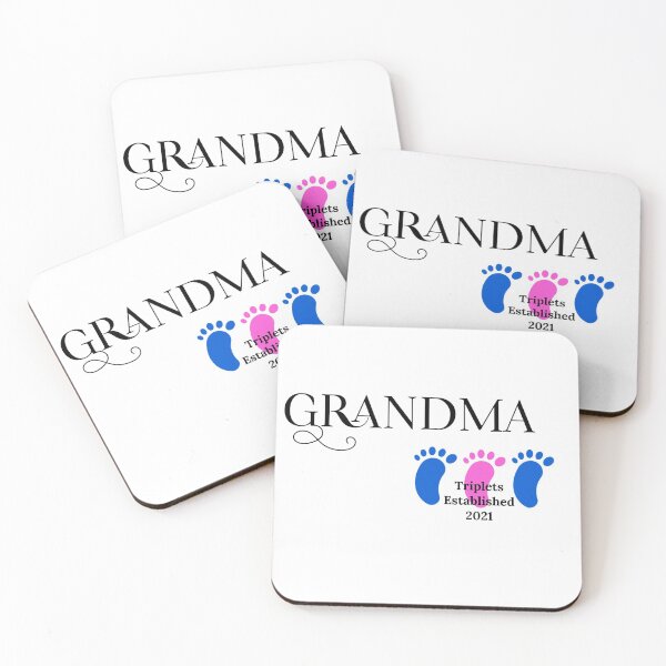 Item preview, Grandma - Triplets Boy/Girl/Boy Established 2021 designed and sold by dobbysgifts.